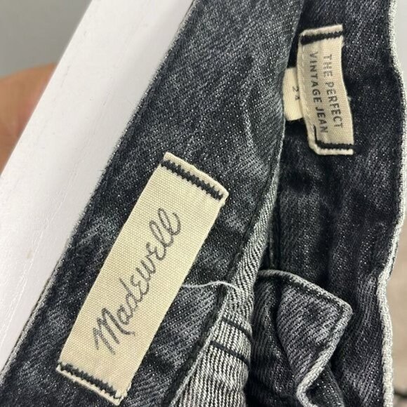 Madewell The Perfect Vintage Jean in Roxstone‎ Wash size 24 Knee-Rip Edition - Picture 4 of 11